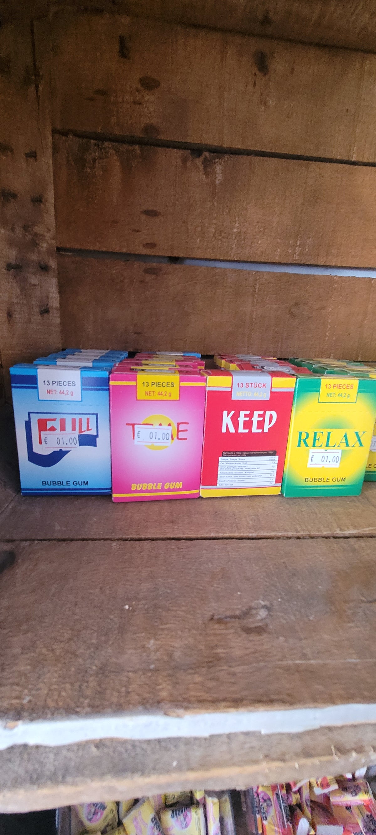 Paquet de cigarette chewing gum