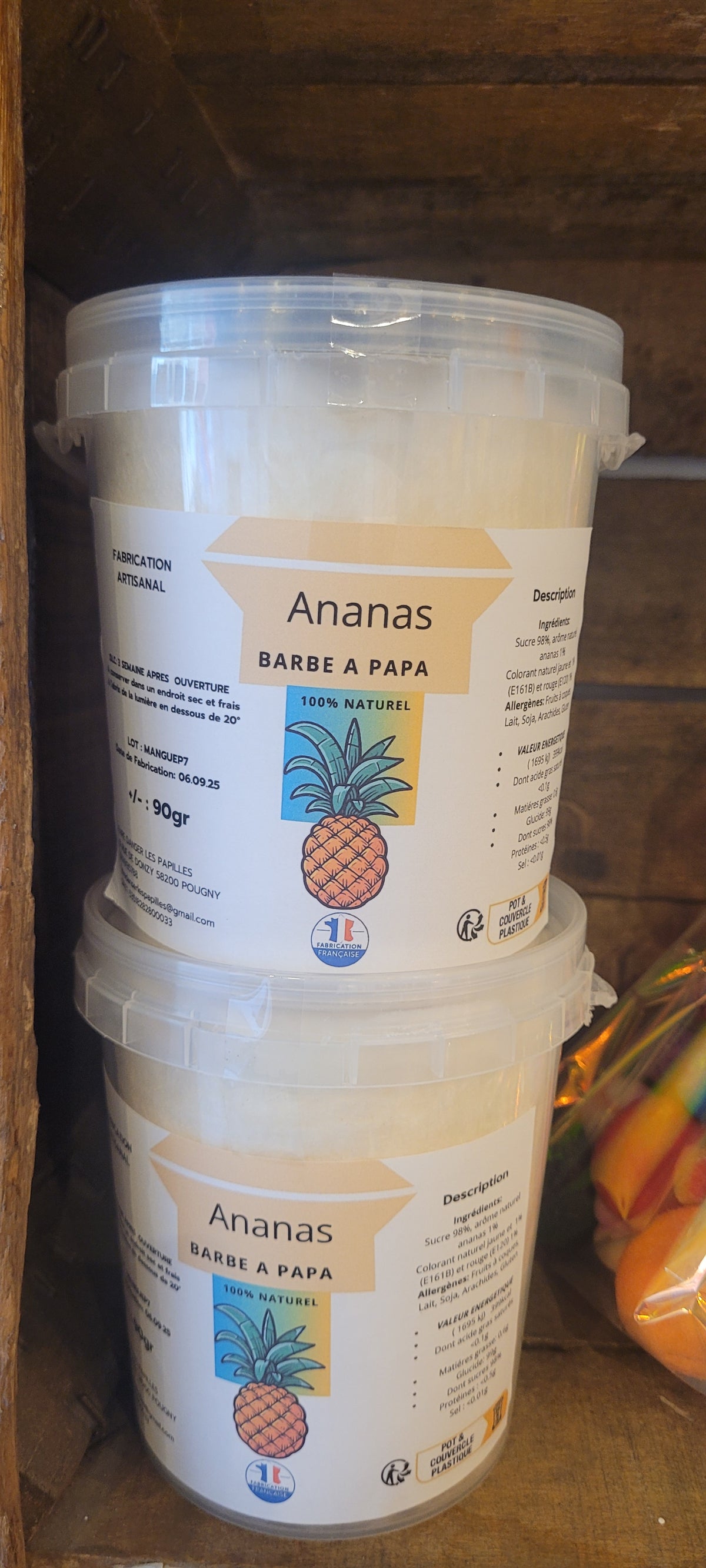 Barbe a Papa Ananas