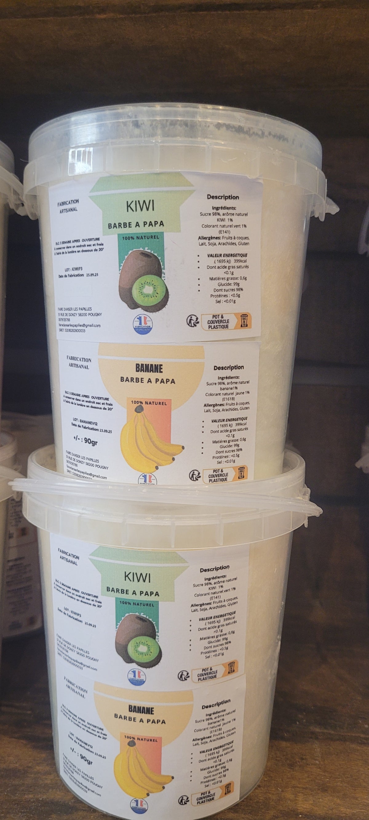 Barbe a Papa Banane-Kiwi